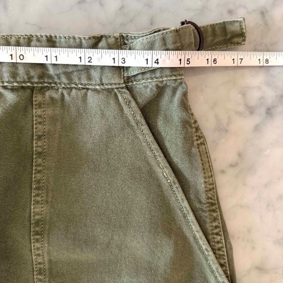 Free People Utility Cargo Mini Skirt | Women’s 12 | Olive Workwear Boho - Picture 7 of 8